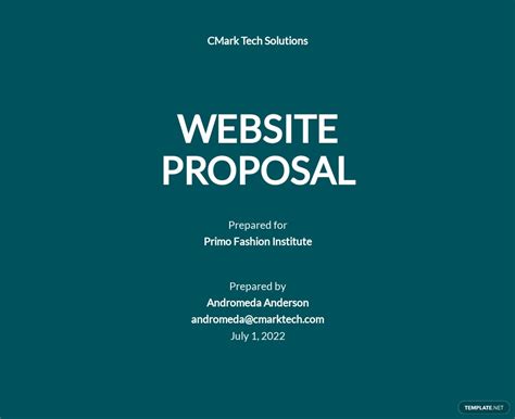 Apple Pages Proposal Template